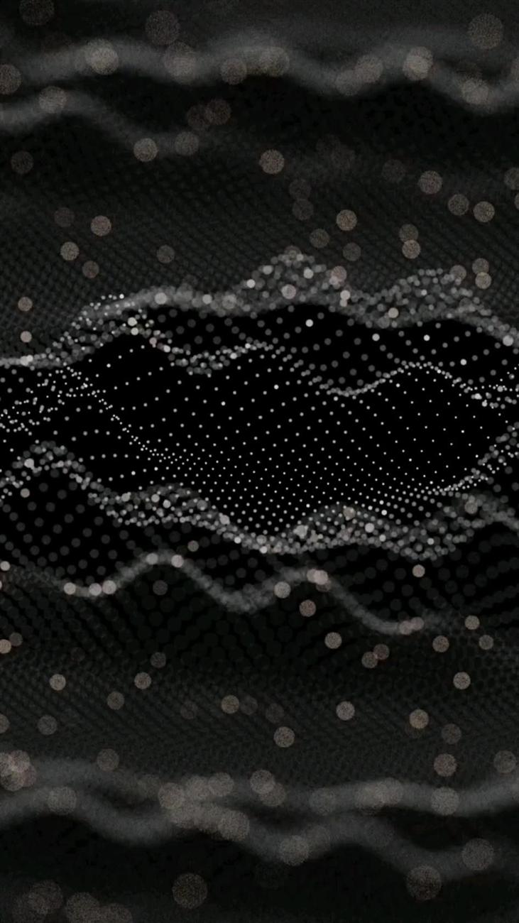 Dark abstract particle-field render still from the Fernway Health explainer video