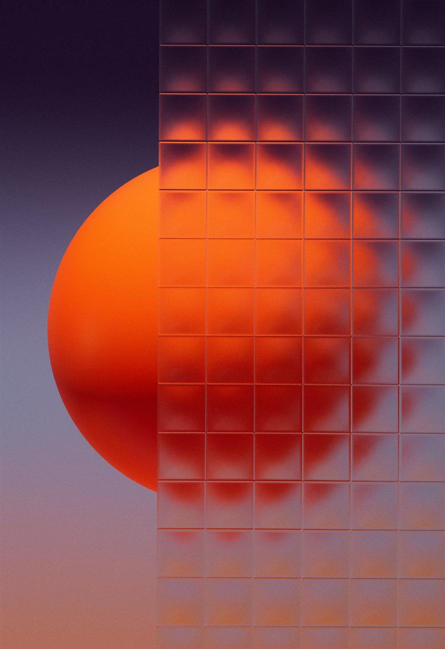 Warm gradient 3D render still from the Solstice Bank rebrand launch film